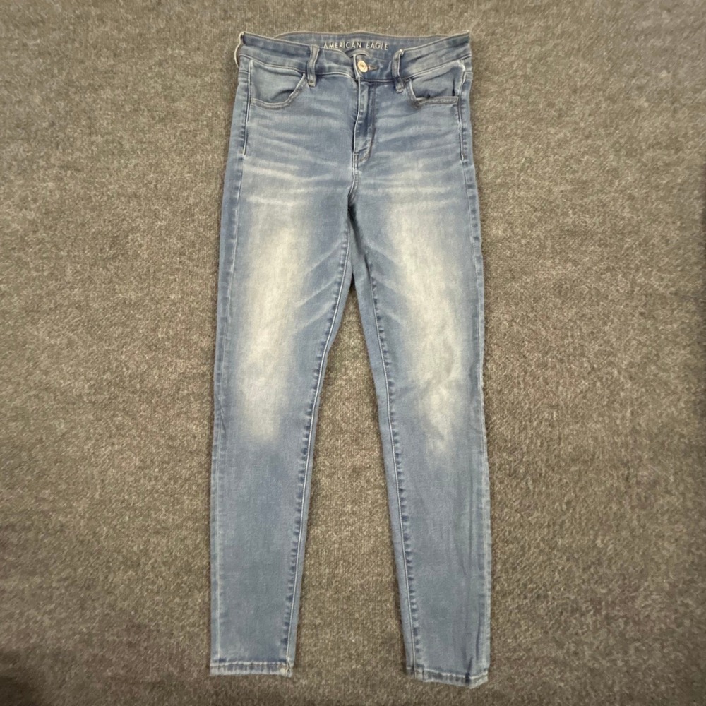 American Eagle Jeans Womens Size 10 Blue Next Level Stretch Skinny High Waisted